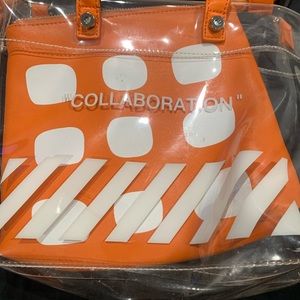 Off white see through clear Preston collaboration bag